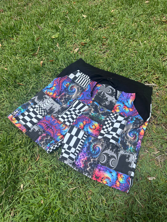 MTO Men’s Patchwork Shorts - TeraFractal
