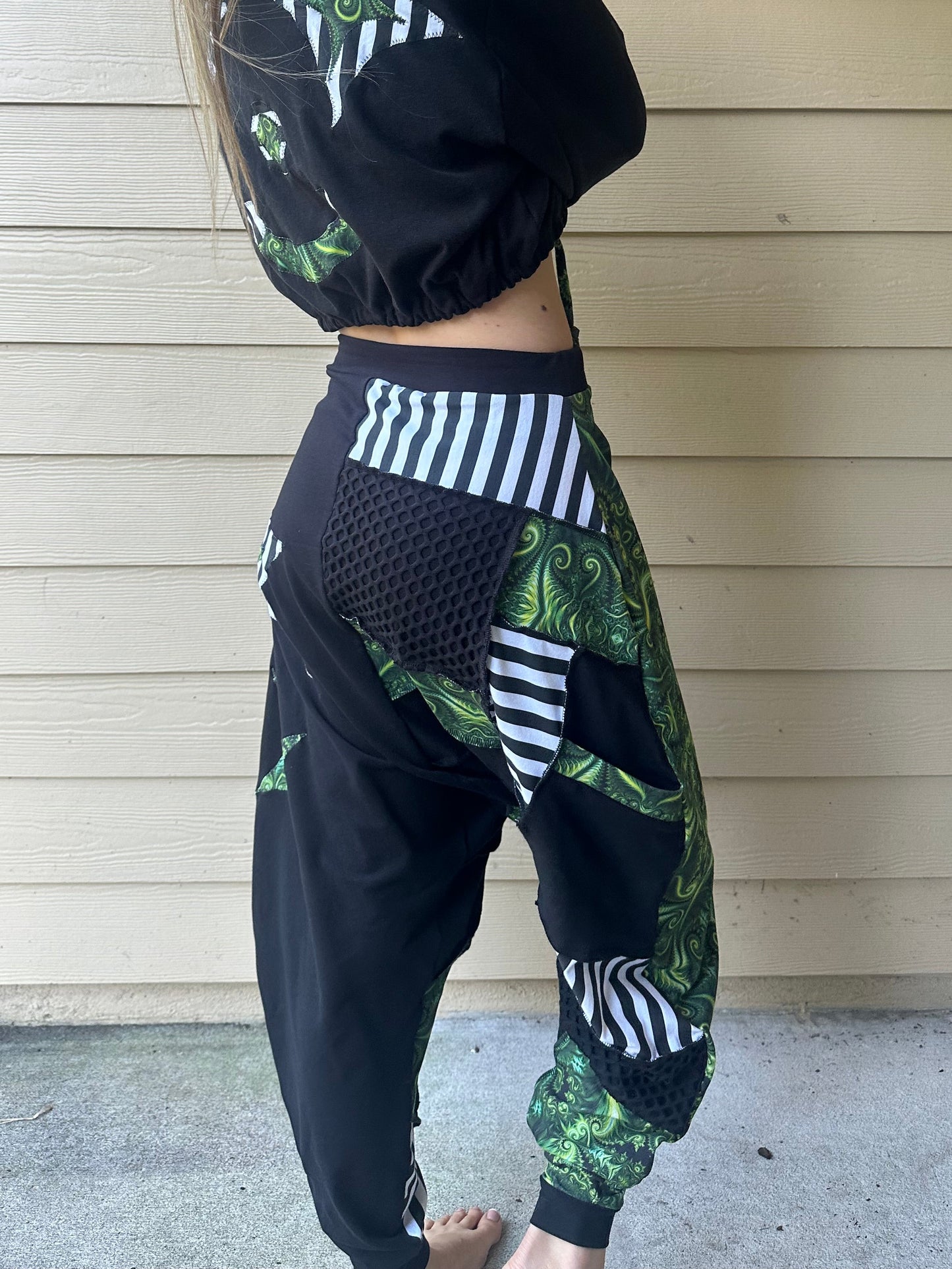 Harem (XS-M) Drawstring Patchwork Pants