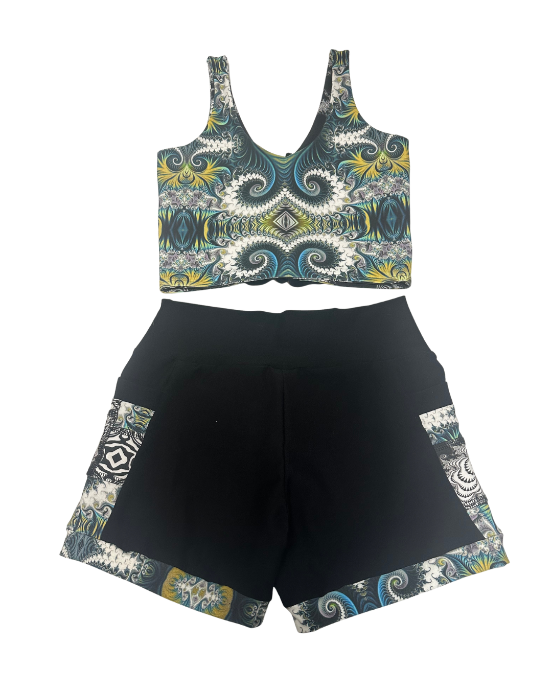 MTO Patchwork Pocket Shorts - TeraFractal