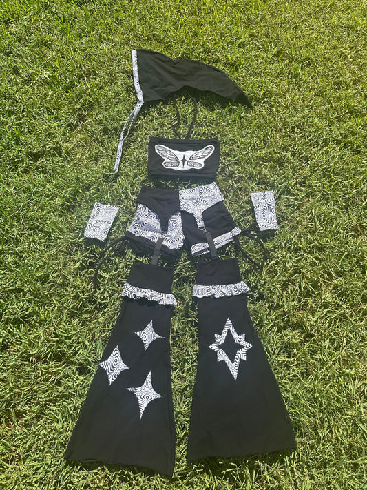 Ruffled Wizard (L) 5 Piece Garter Set - TeraFractal