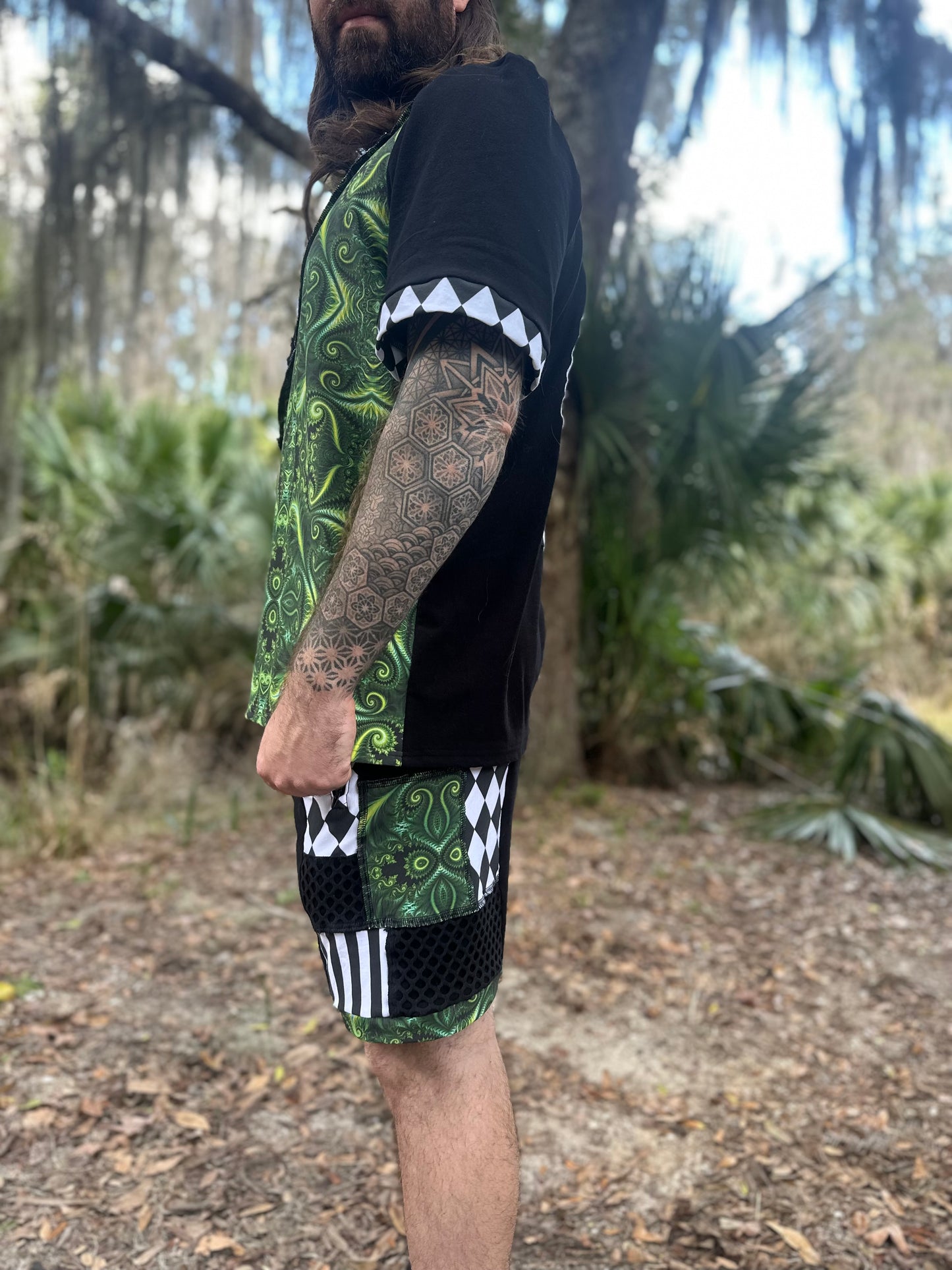 MTO Split Patchwork Tee - TeraFractal