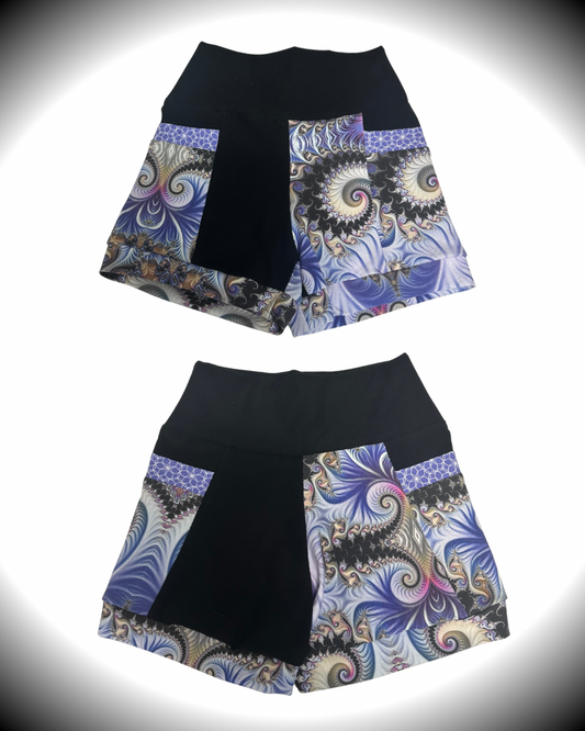 Orchid (XS) Pocket Shorts - TeraFractal