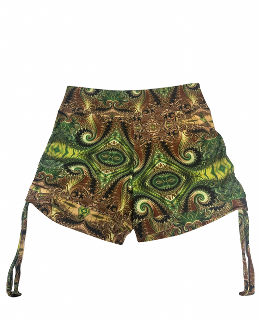Earthweaver (XL) Cinch Shorts - TeraFractal