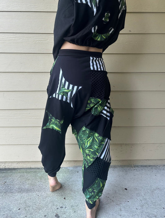 Harem (XS-M) Drawstring Patchwork Pants