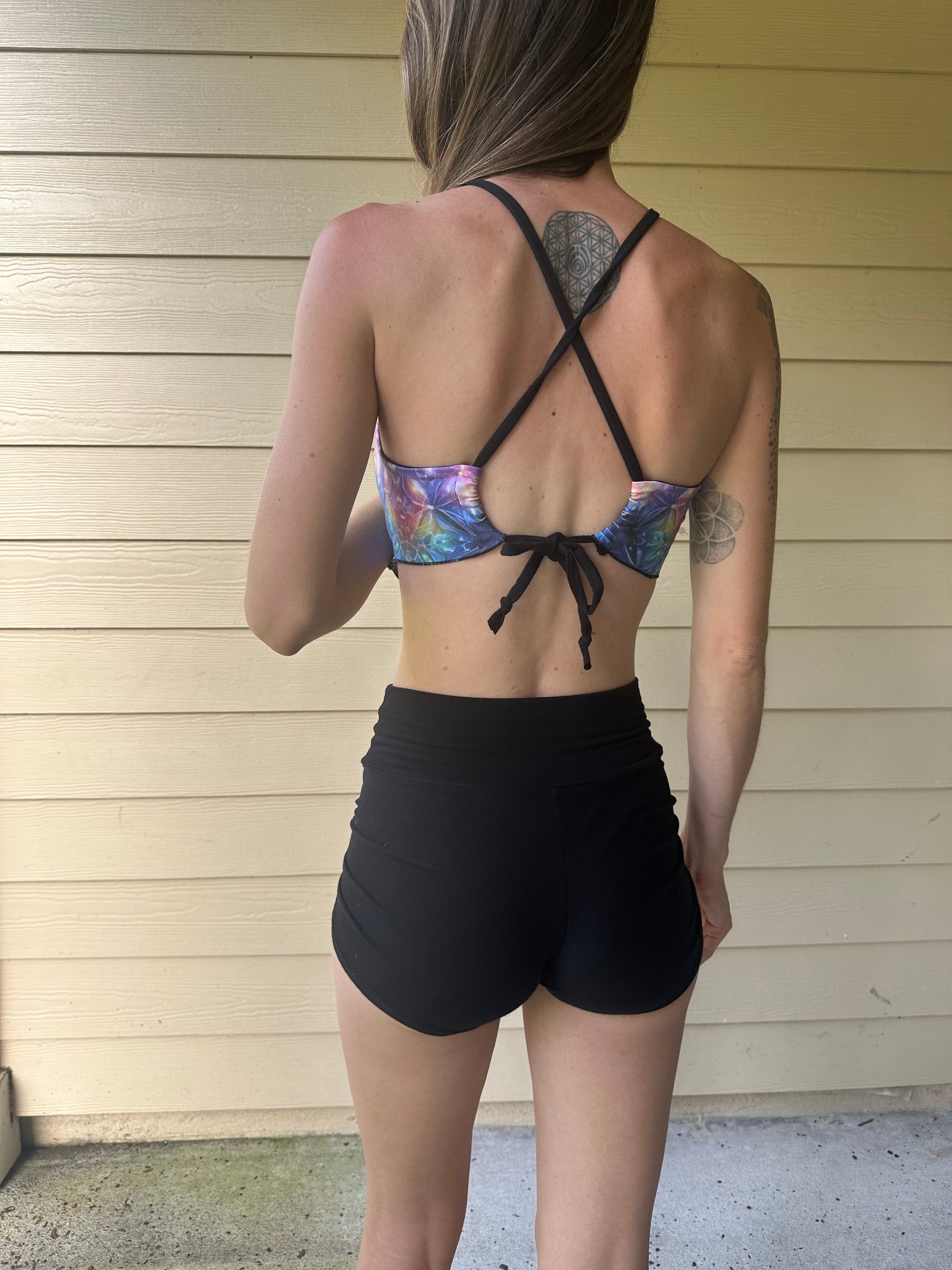 Rainbow Flower (L-XL) Pixie Halter - TeraFractal