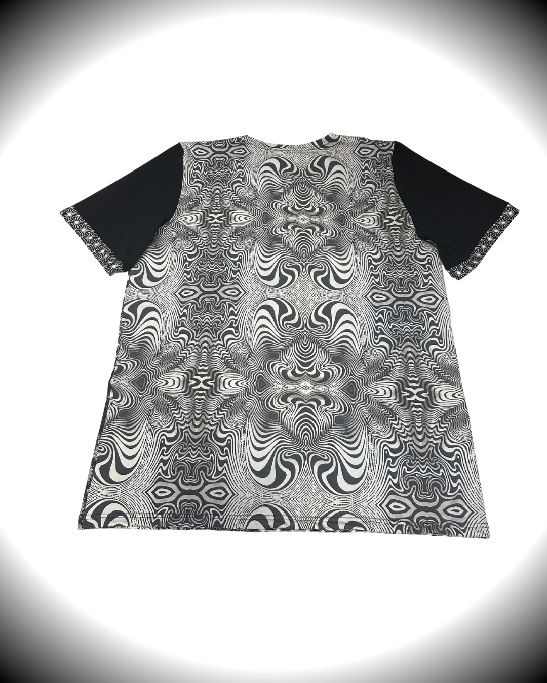 B&W (2XL) Patchwork Tipper T-Shirt - TeraFractal