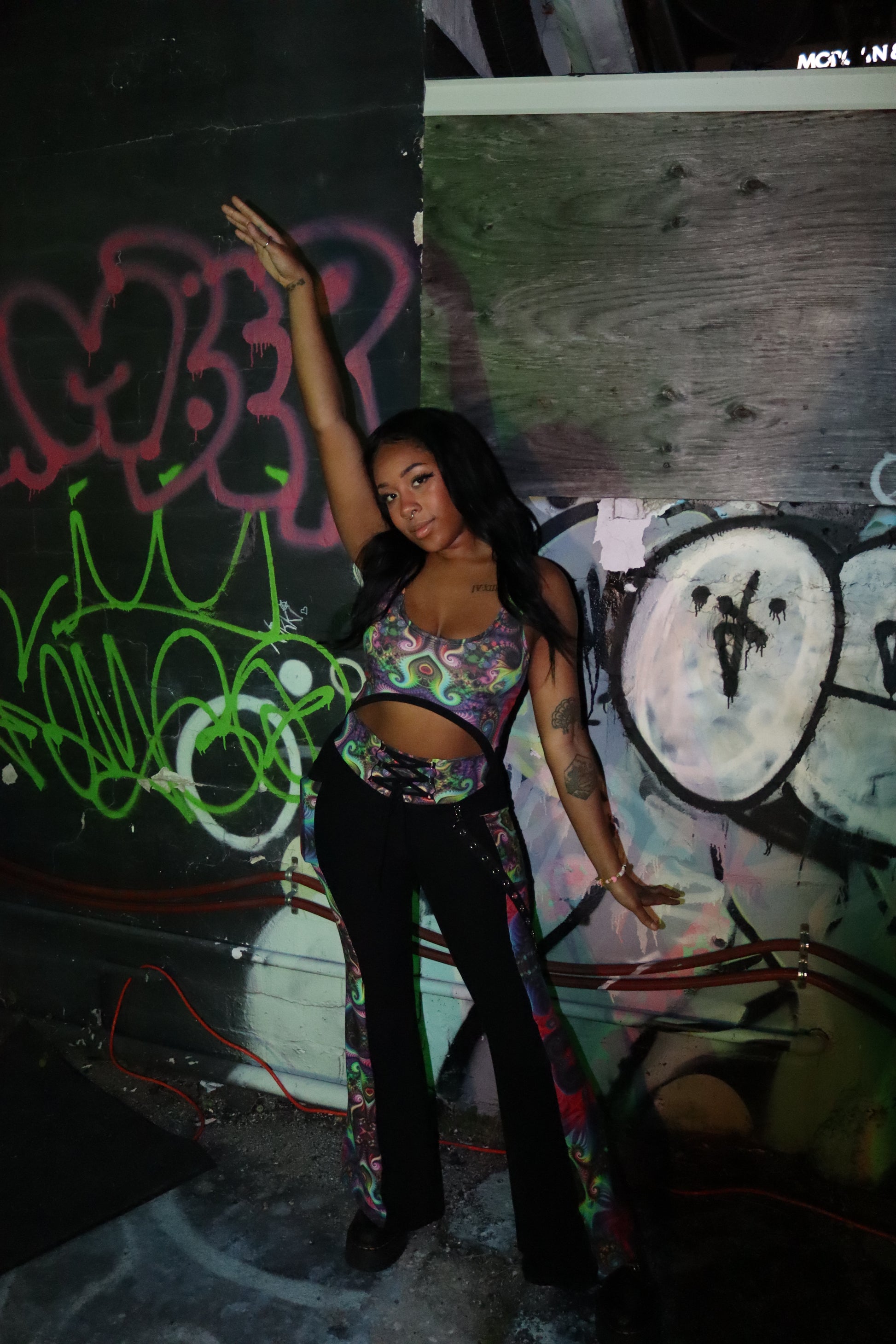 Quantum Rainbow (L) Jumpsuit - TeraFractal