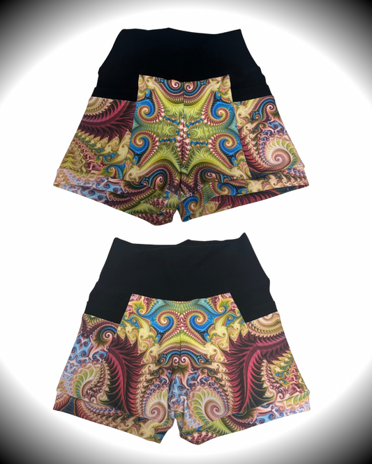 Enchanted Grove (XS) Pocket Shorts - TeraFractal