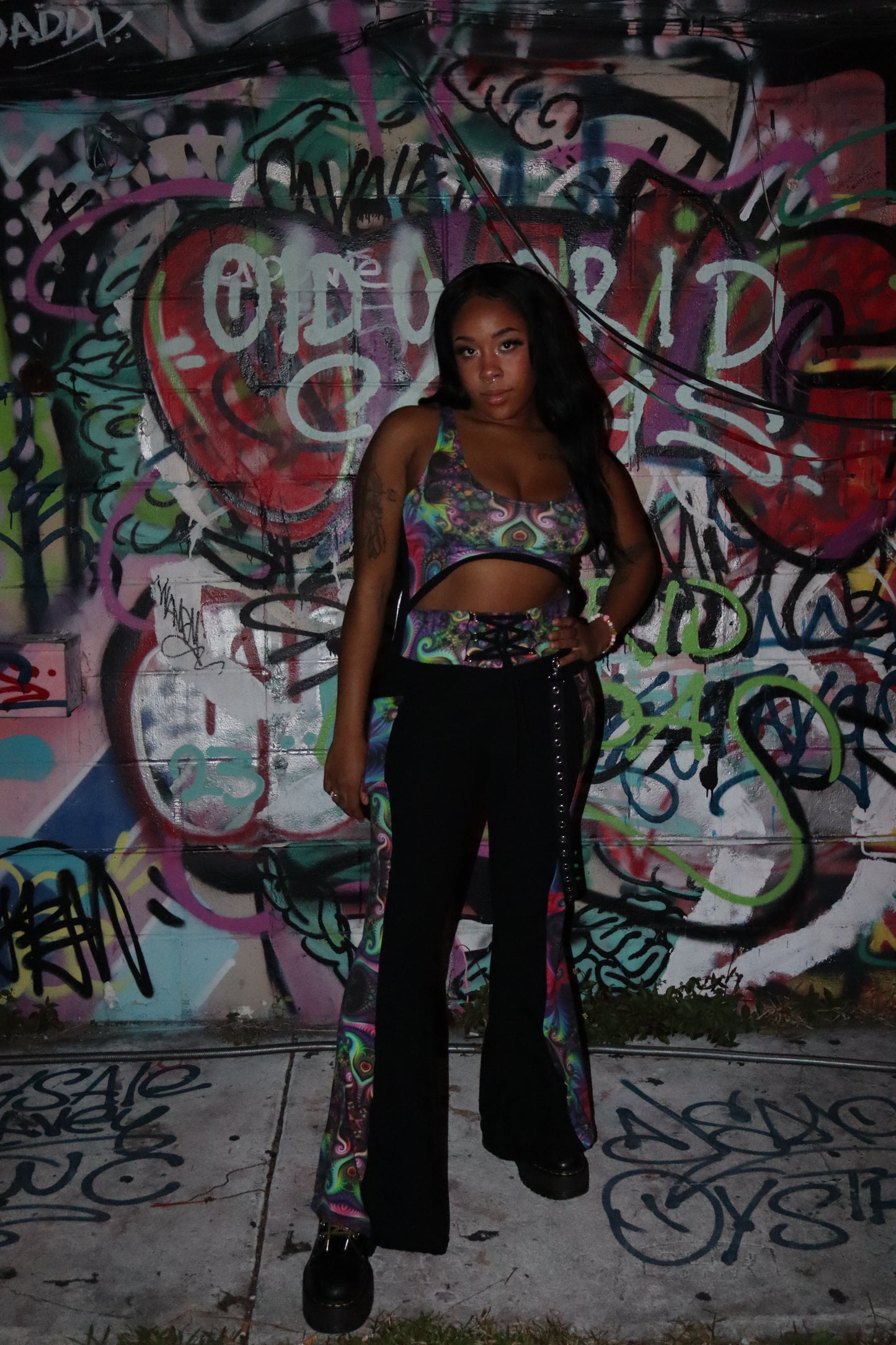 Quantum Rainbow (L) Jumpsuit - TeraFractal