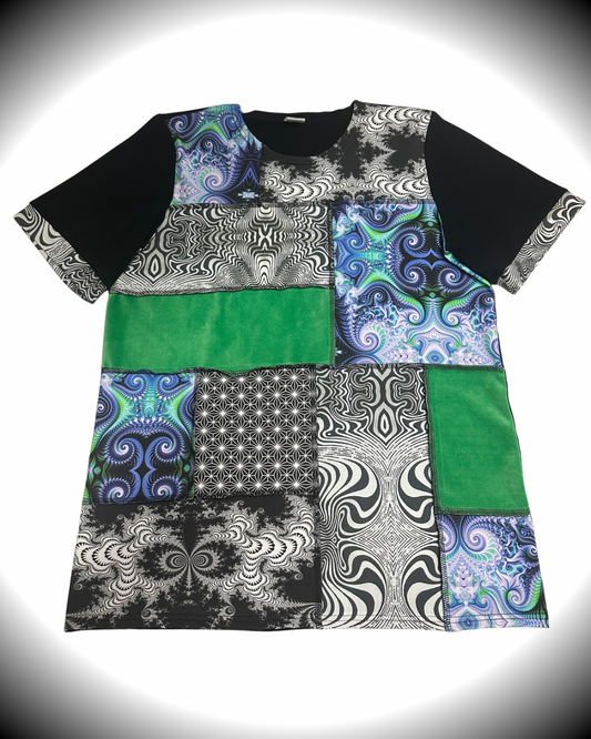 Mire Tipper Patchwork Tee (LG) - TeraFractal