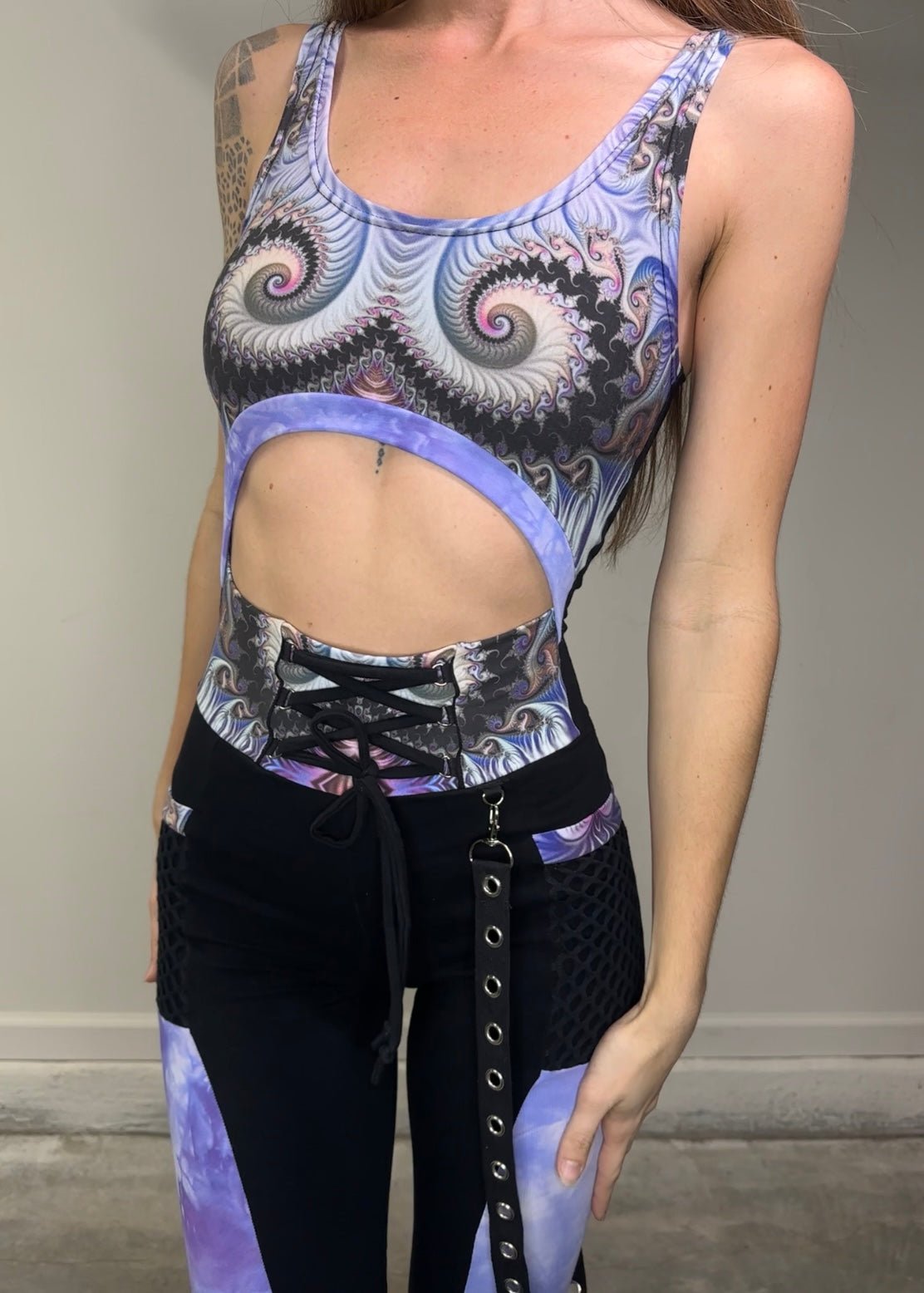 Orchid Swirl (S) Jumpsuit - TeraFractal