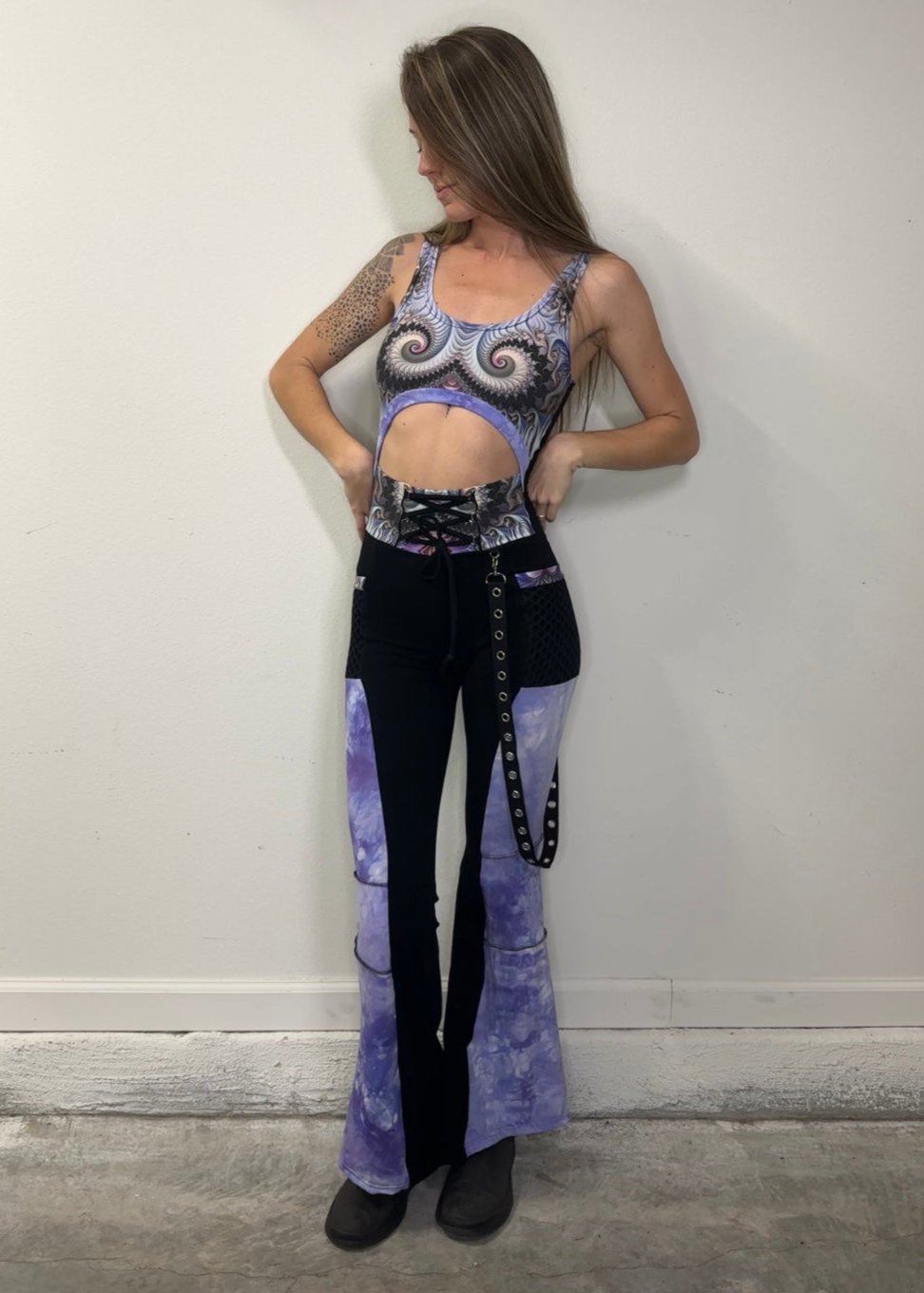 Orchid Swirl (S) Jumpsuit - TeraFractal