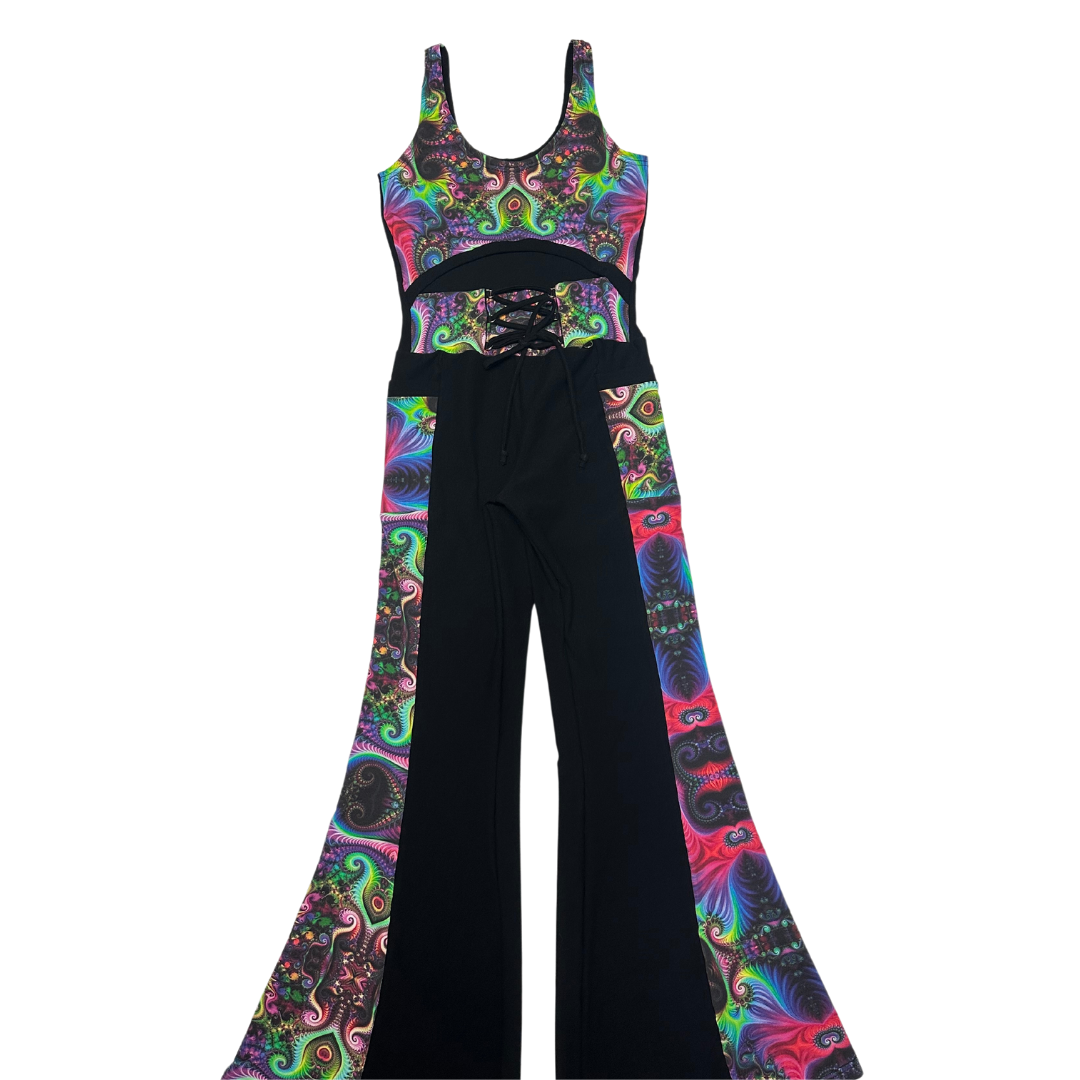 Quantum Rainbow (L) Jumpsuit - TeraFractal