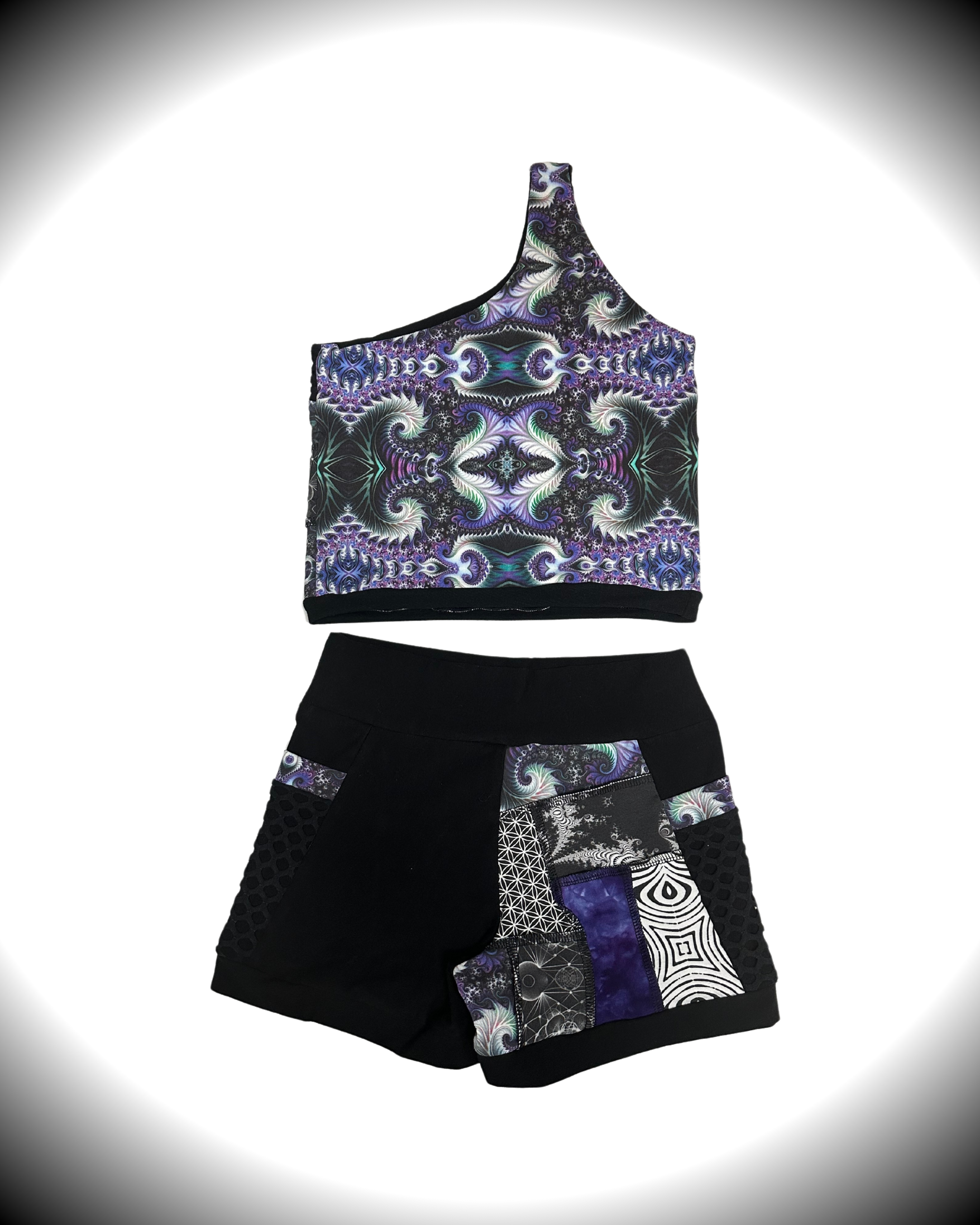 Seraph (M) Patchwork Shorts - TeraFractal