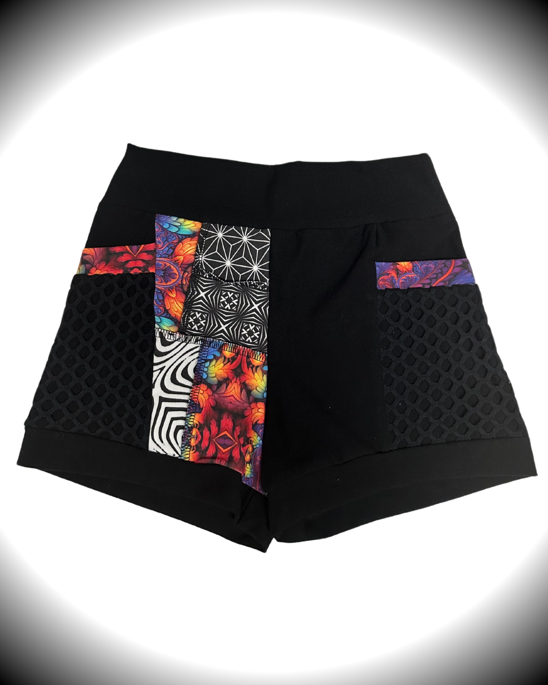 MTO Patchwork Shorts Half and Half - TeraFractal