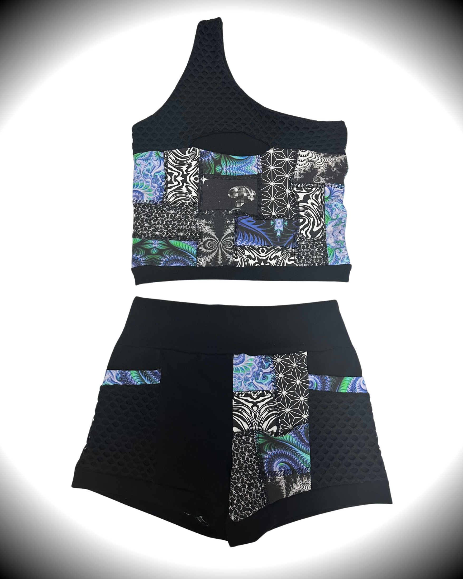 Mire (LG) Patchwork Shorts - TeraFractal