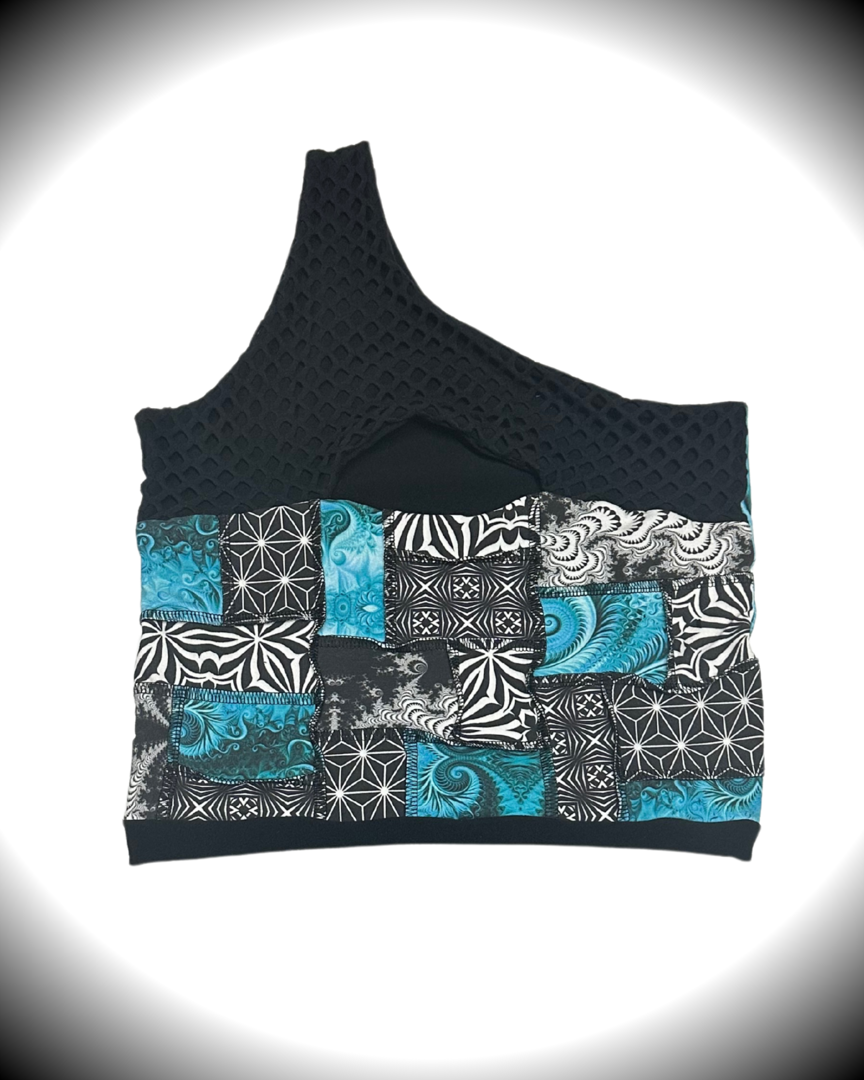 Blue Ice (XL) Patchwork Tank Top - TeraFractal
