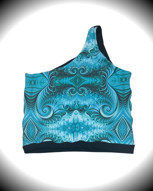 Blue Ice (XL) Patchwork Tank Top - TeraFractal