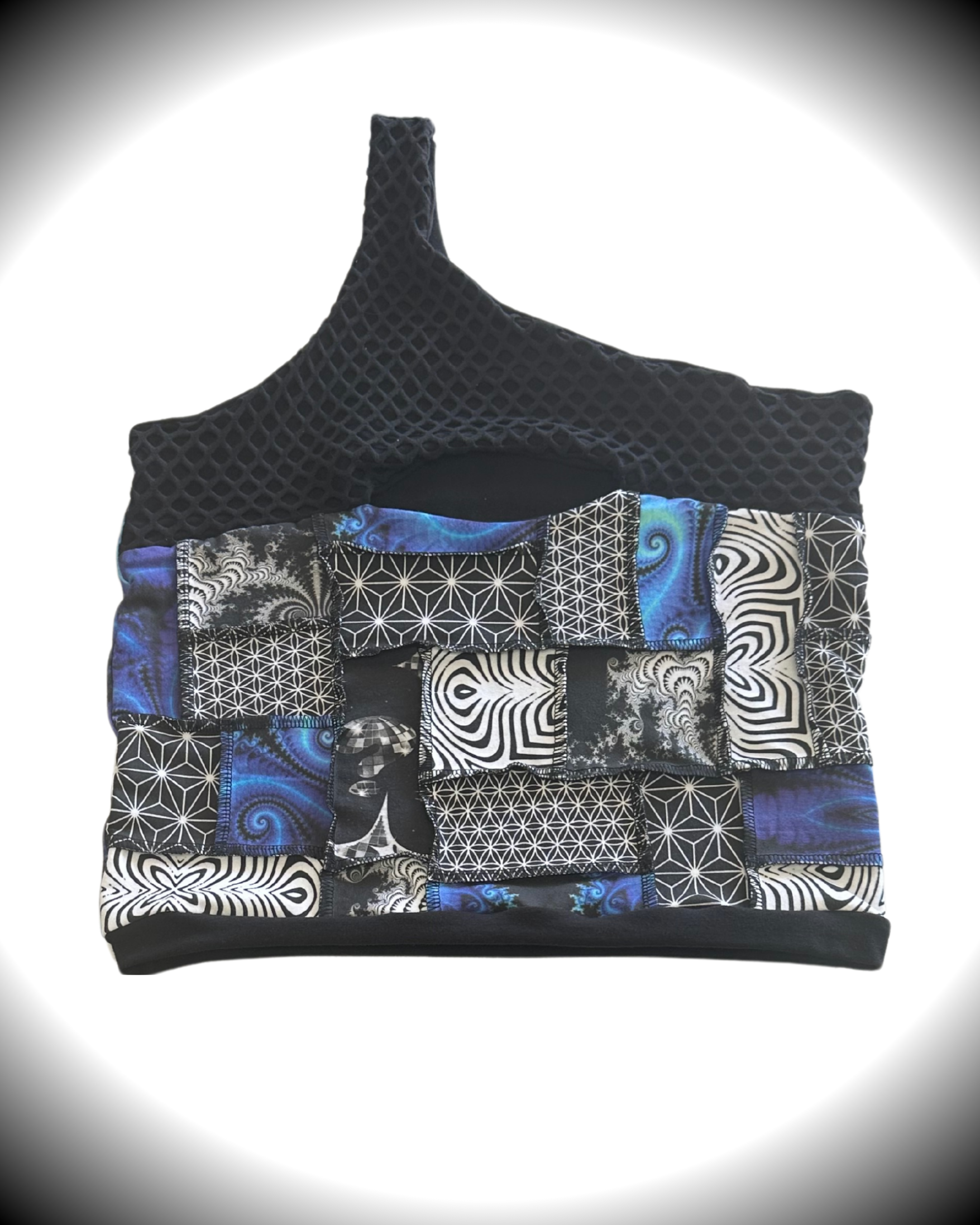 Blue Dream (2XL) Patchwork Pocket Shorts - TeraFractal