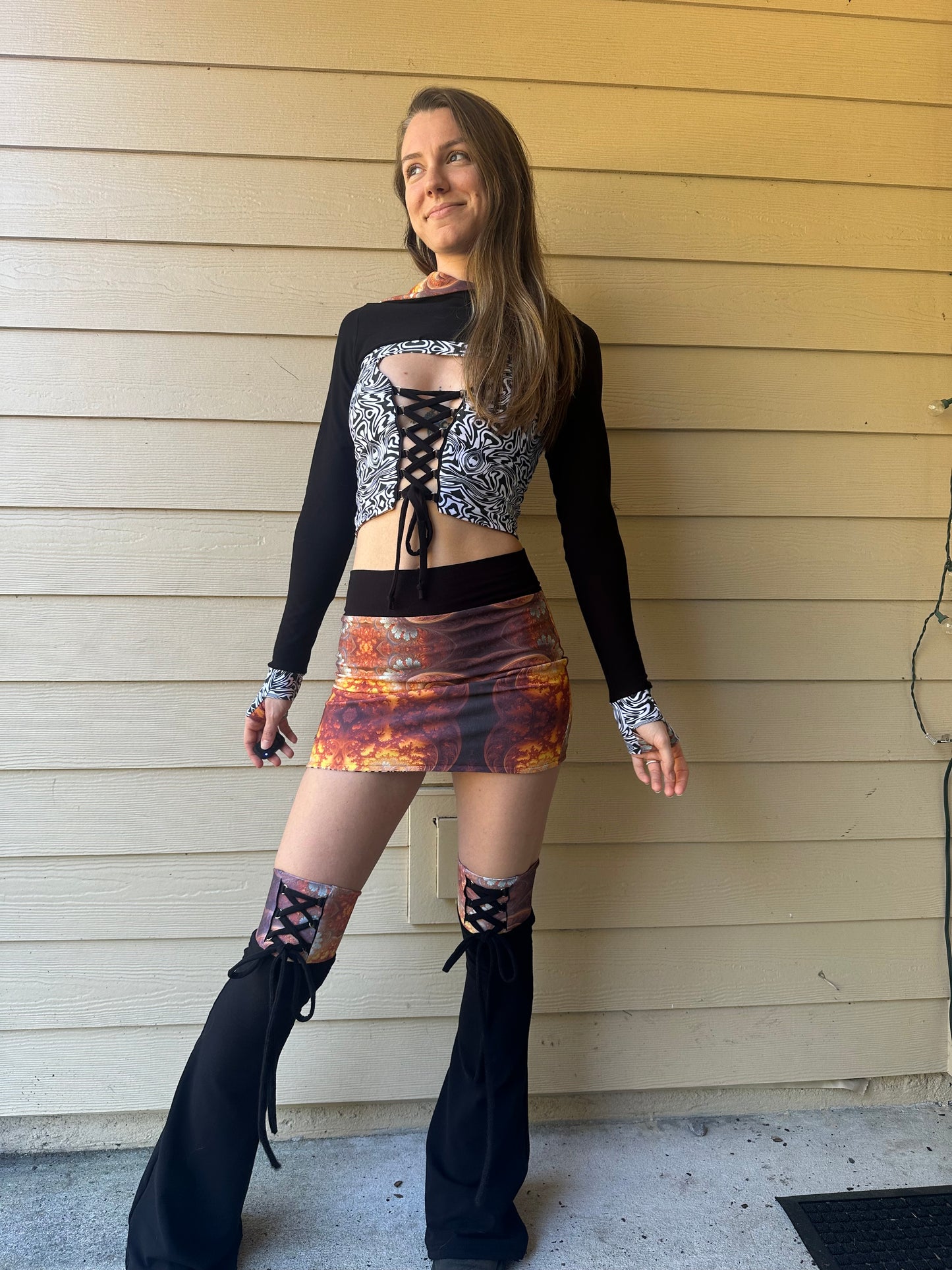 Lace up leg warmers - TeraFractal