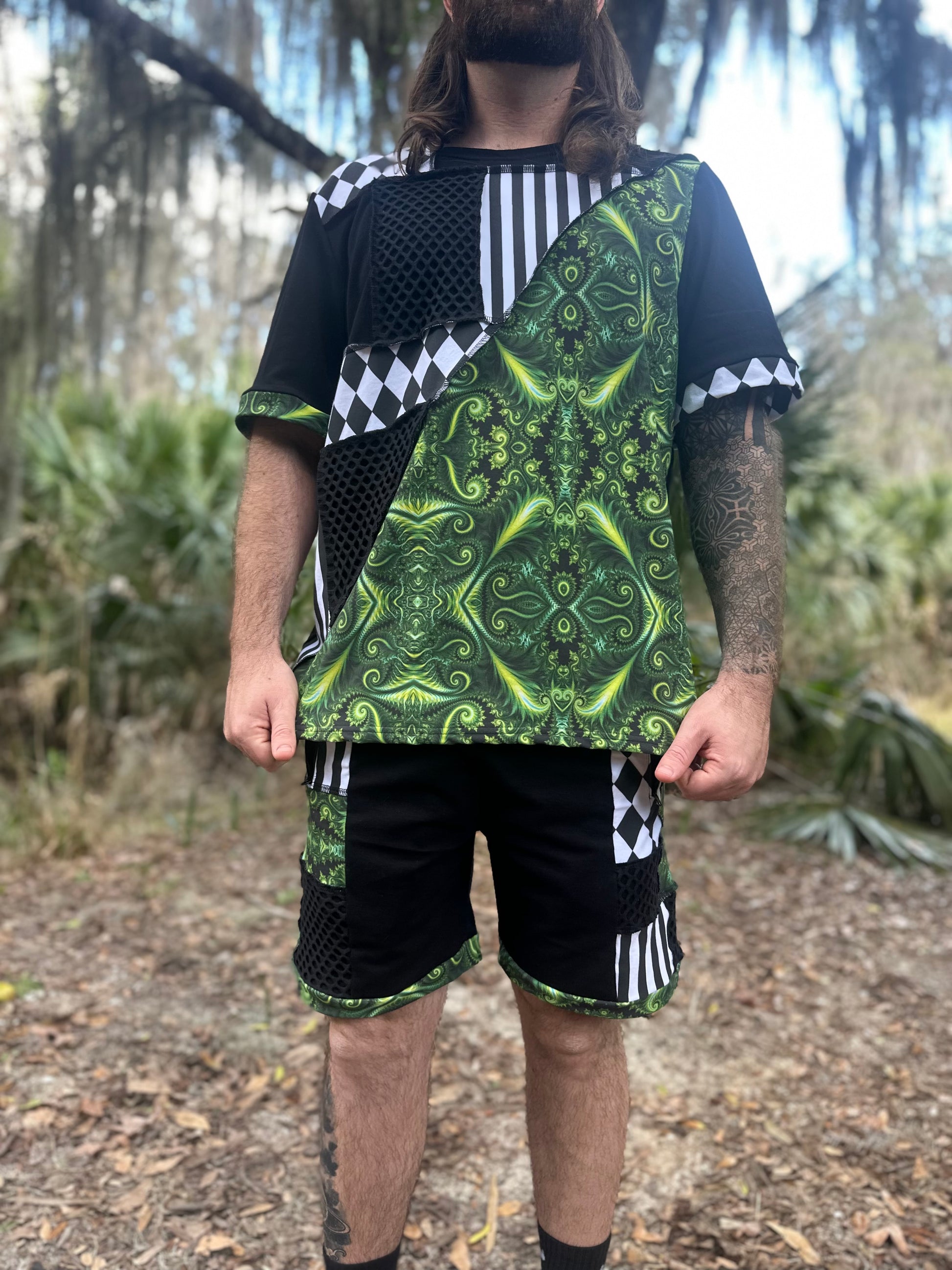 MTO Split Patchwork Tee - TeraFractal