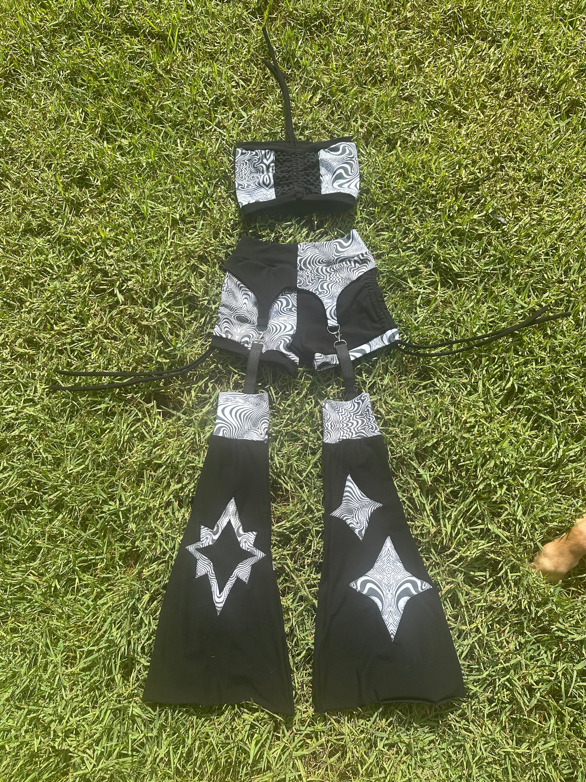 Enter the Void (S) 3 Piece Garter Set - TeraFractal