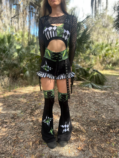 MTO Patchwork Ruffle Romper - TeraFractal