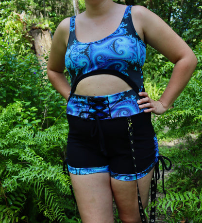 (XL) Blue Dream Romper - TeraFractal