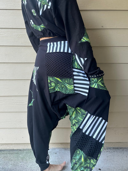 Harem (XS-M) Drawstring Patchwork Pants