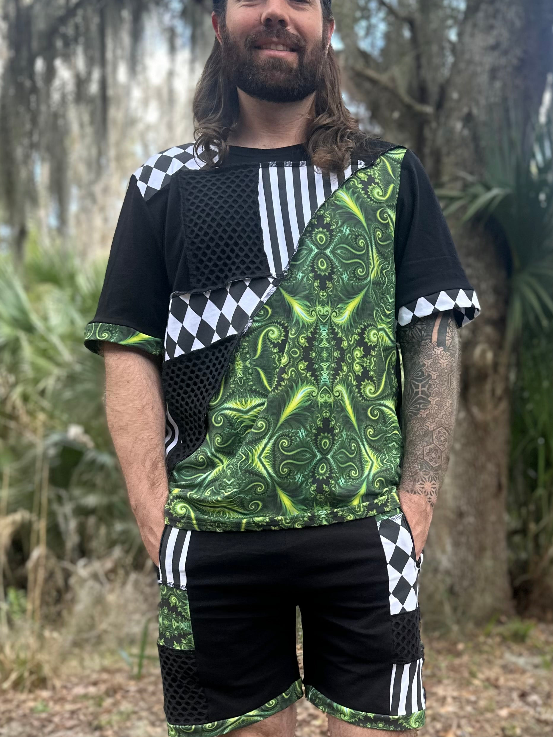 MTO Split Patchwork Tee - TeraFractal