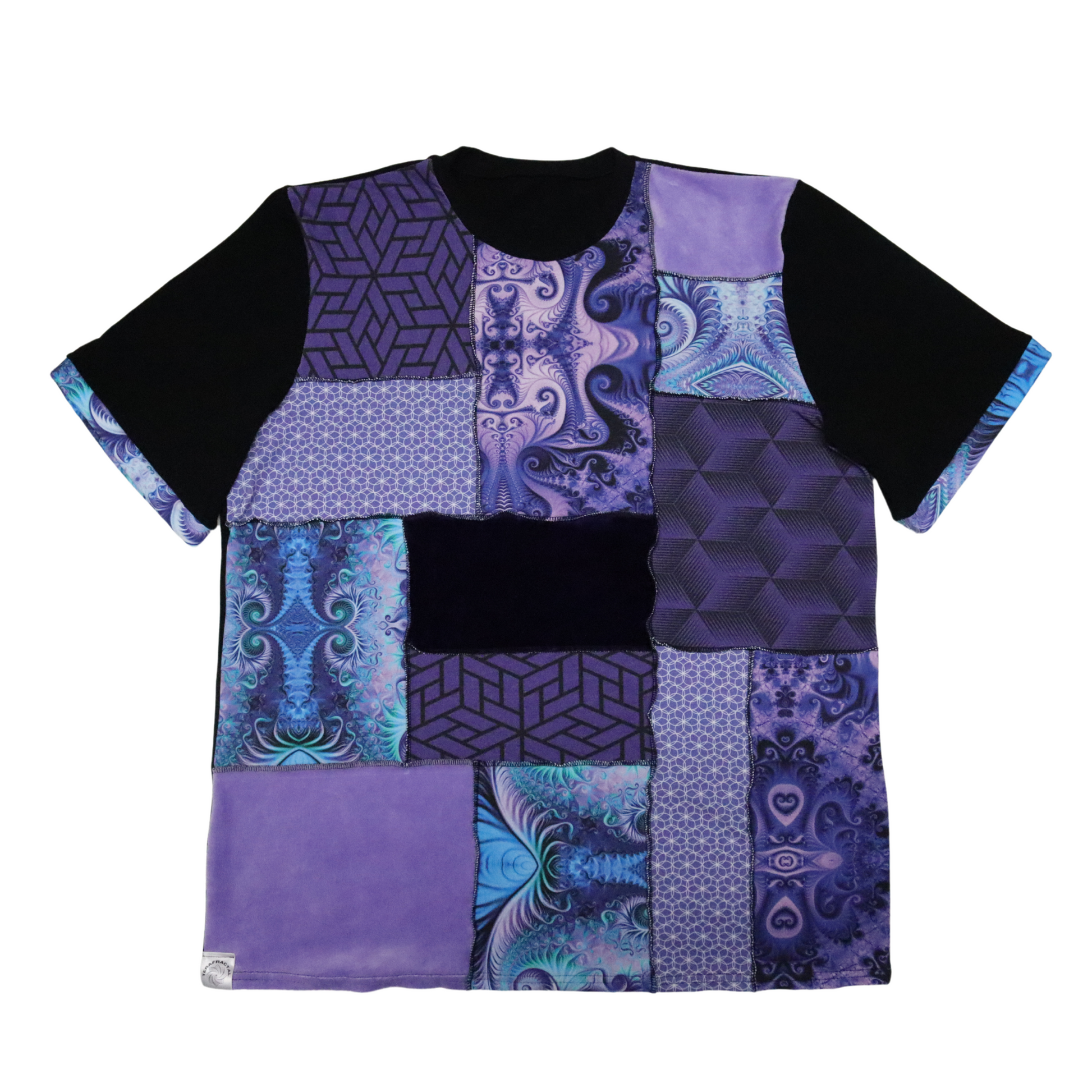 Lavender Lucidity LG Patchwork Tee - Unisex Tipper Edition - TeraFractal