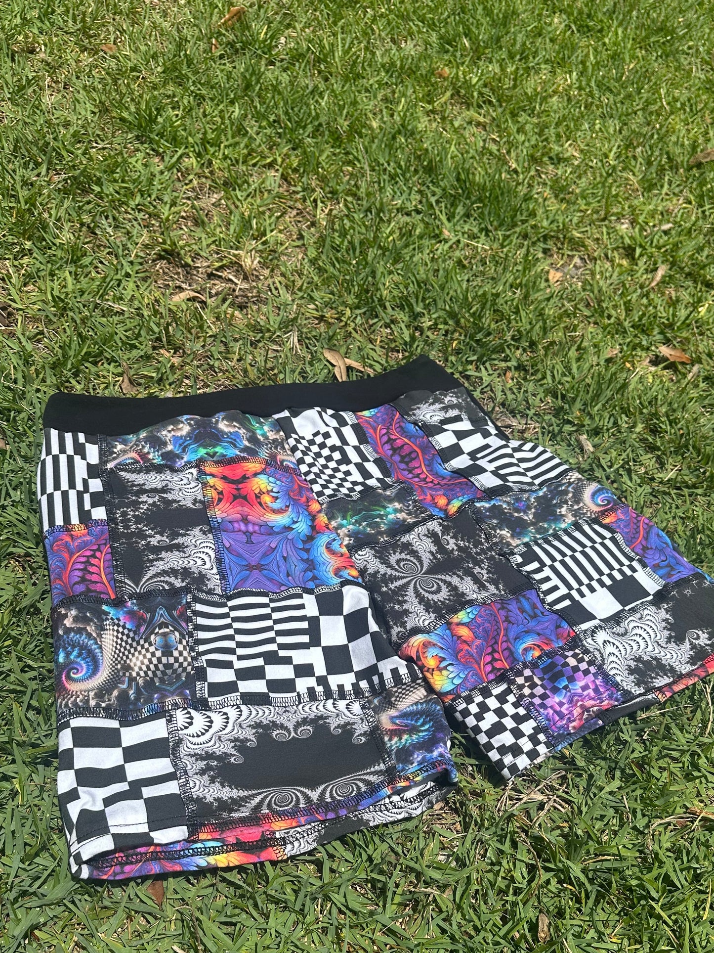 MTO Men’s Patchwork Shorts - TeraFractal