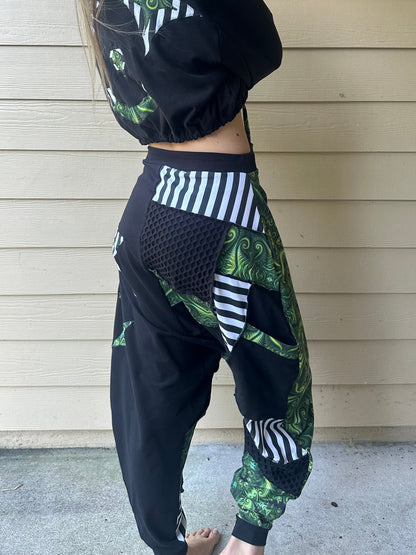 Harem (XS-M) Drawstring Patchwork Pants