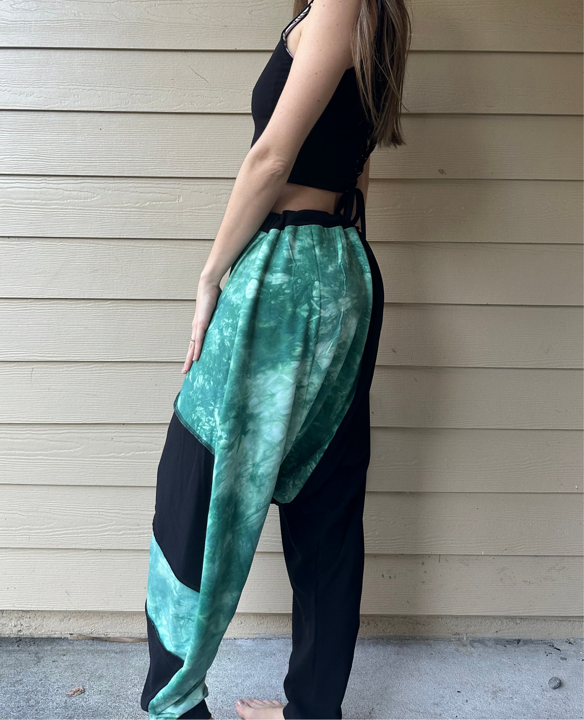 Tie Dye Teal Harems (XS-3X) - TeraFractal