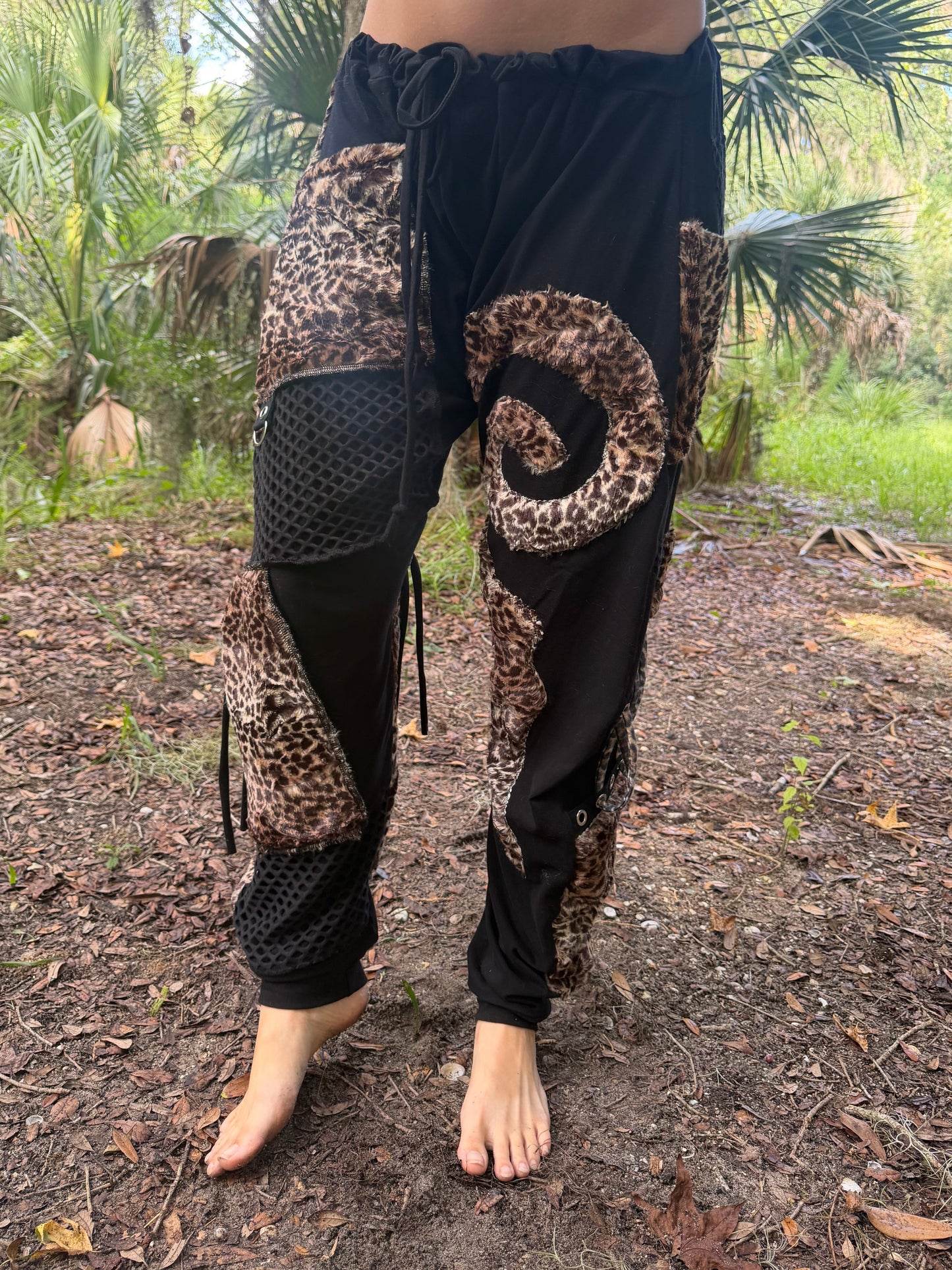Minky Leopard Harem Pants ( not fire safe )
