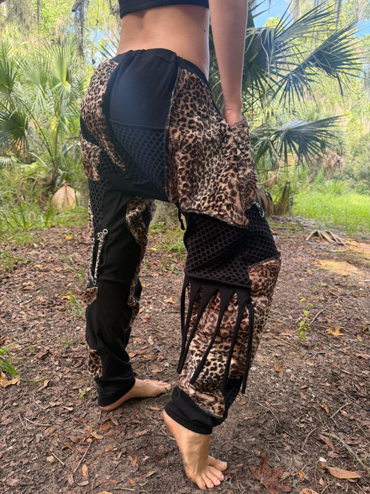 Minky Leopard Harem Pants (fits up to a 42” waist)