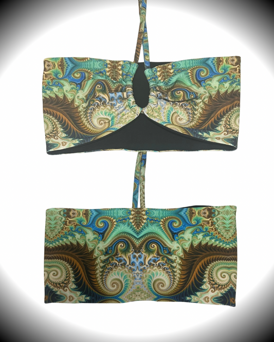 Sea Siren (M) Tie Tube Top - TeraFractal