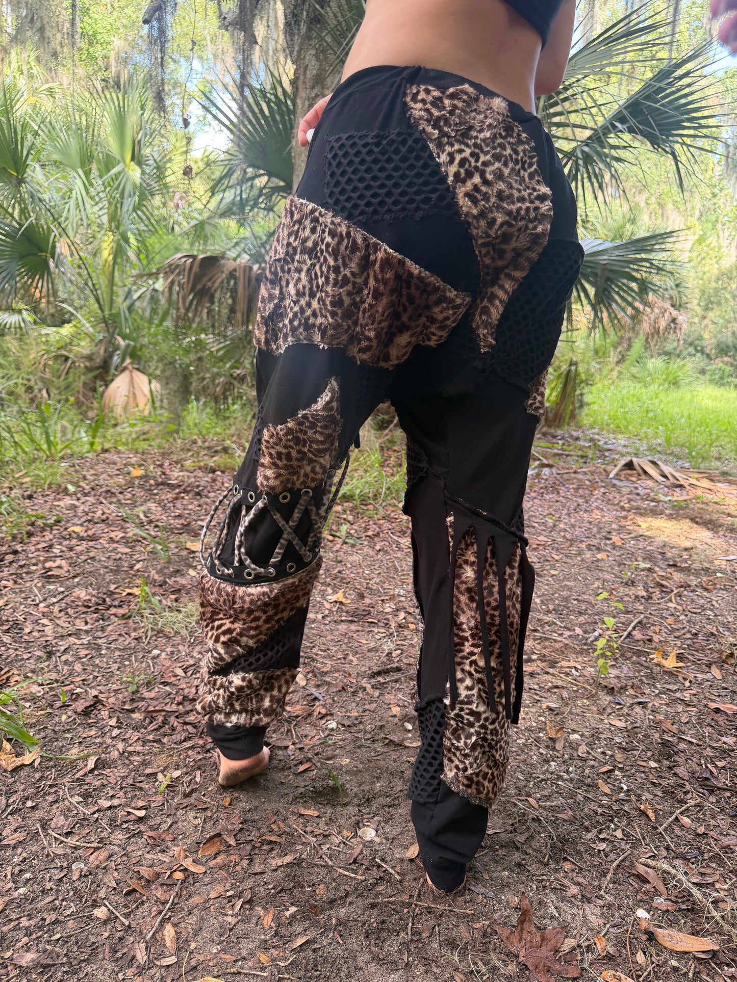 Minky Leopard Harem Pants ( not fire safe )