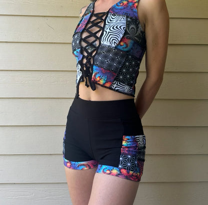 MTO Patchwork Pocket Shorts - TeraFractal