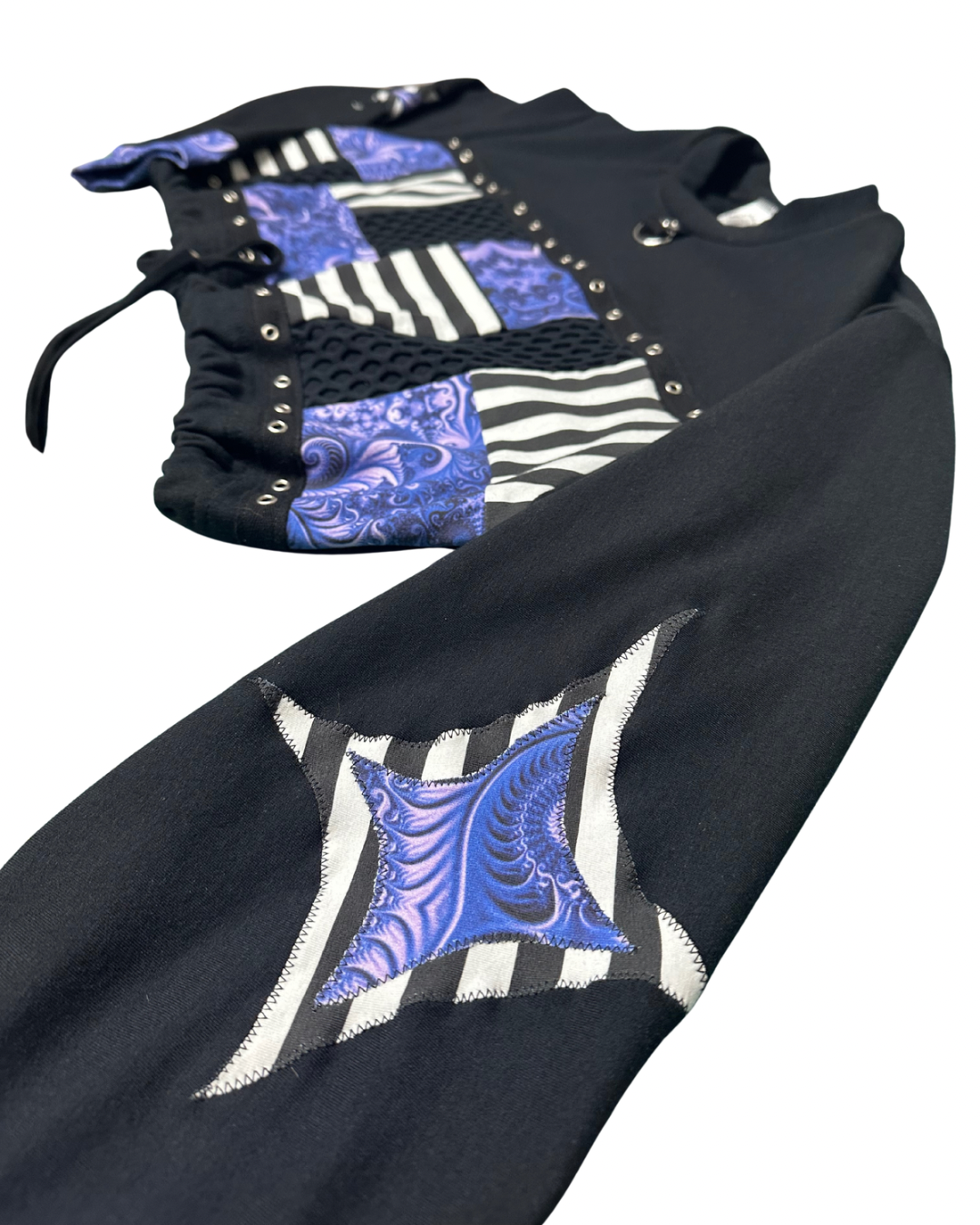 Bamboo (M) Cropped Purple Daze Clown Crew-Neck