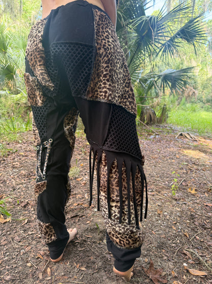 Minky Leopard Harem Pants ( not fire safe )