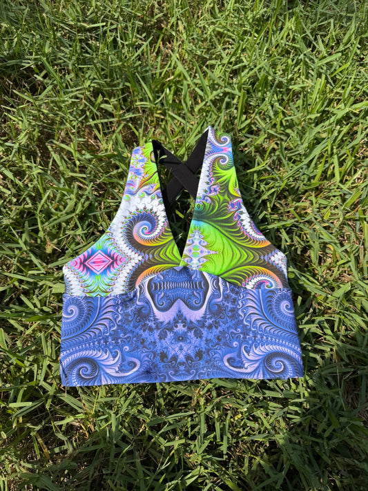 (XS) Crossed Back Tank - TeraFractal