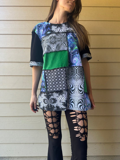Mire Tipper Patchwork Tee (LG) - TeraFractal
