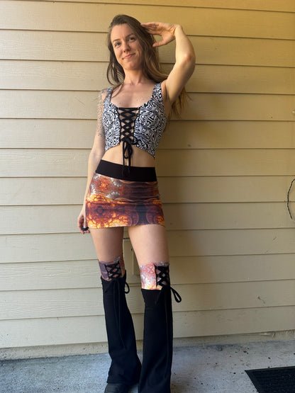 Lace up leg warmers - TeraFractal