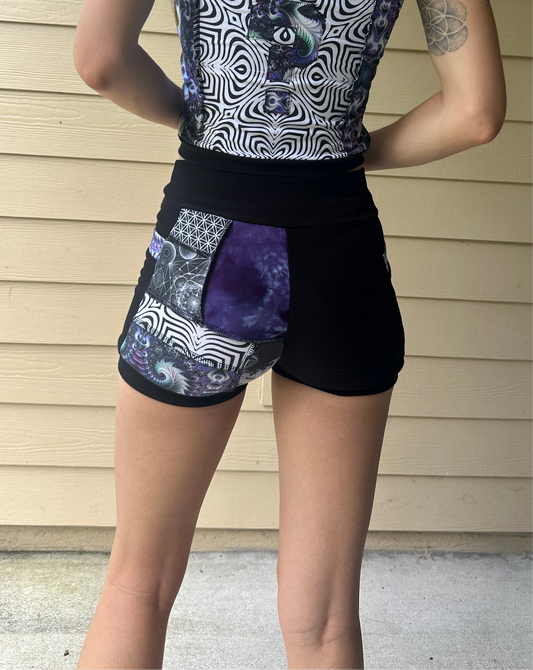 Seraph (M) Patchwork Pocket Shorts - TeraFractal