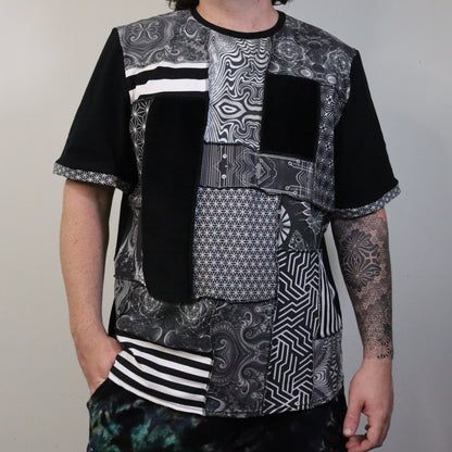 Jester’s Mirage 2XL Patchwork Tee - Unisex Tipper Edition - TeraFractal