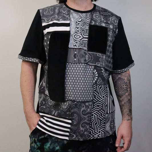 Jester’s Mirage 2XL Patchwork Tee - Unisex Tipper Edition