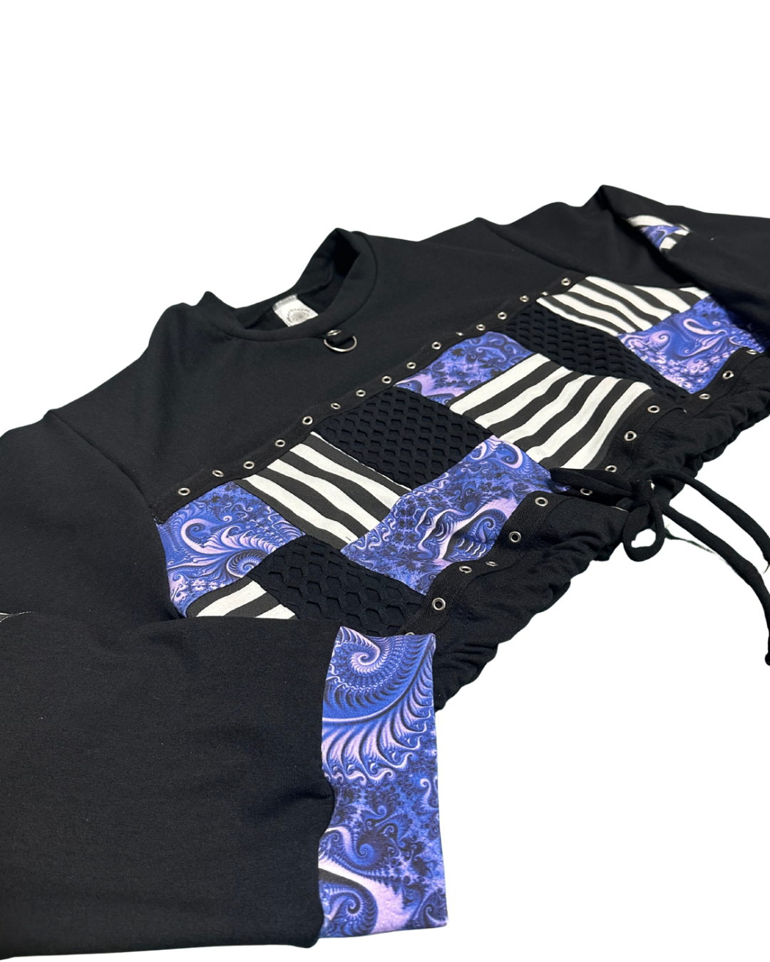 Bamboo (M) Cropped Purple Daze Clown Crew-Neck