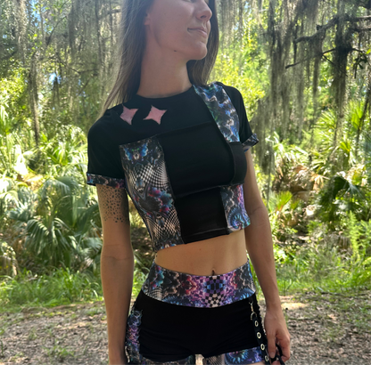 Butterfly Patchwork Tee (S/M)