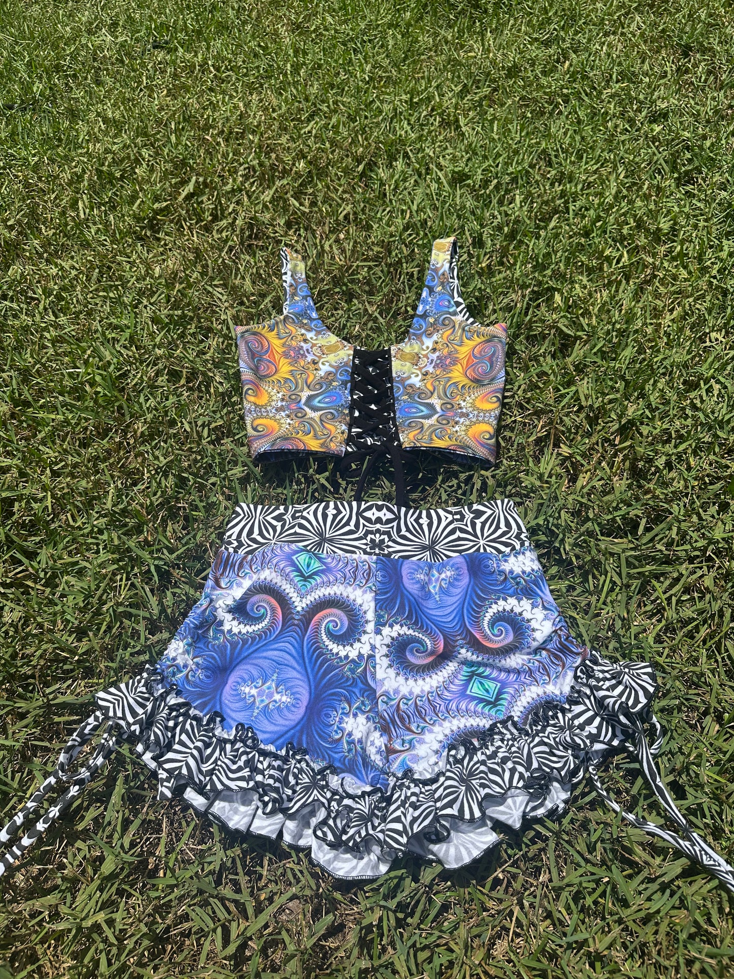 Celestial Tide (M) Ruffle Set - TeraFractal